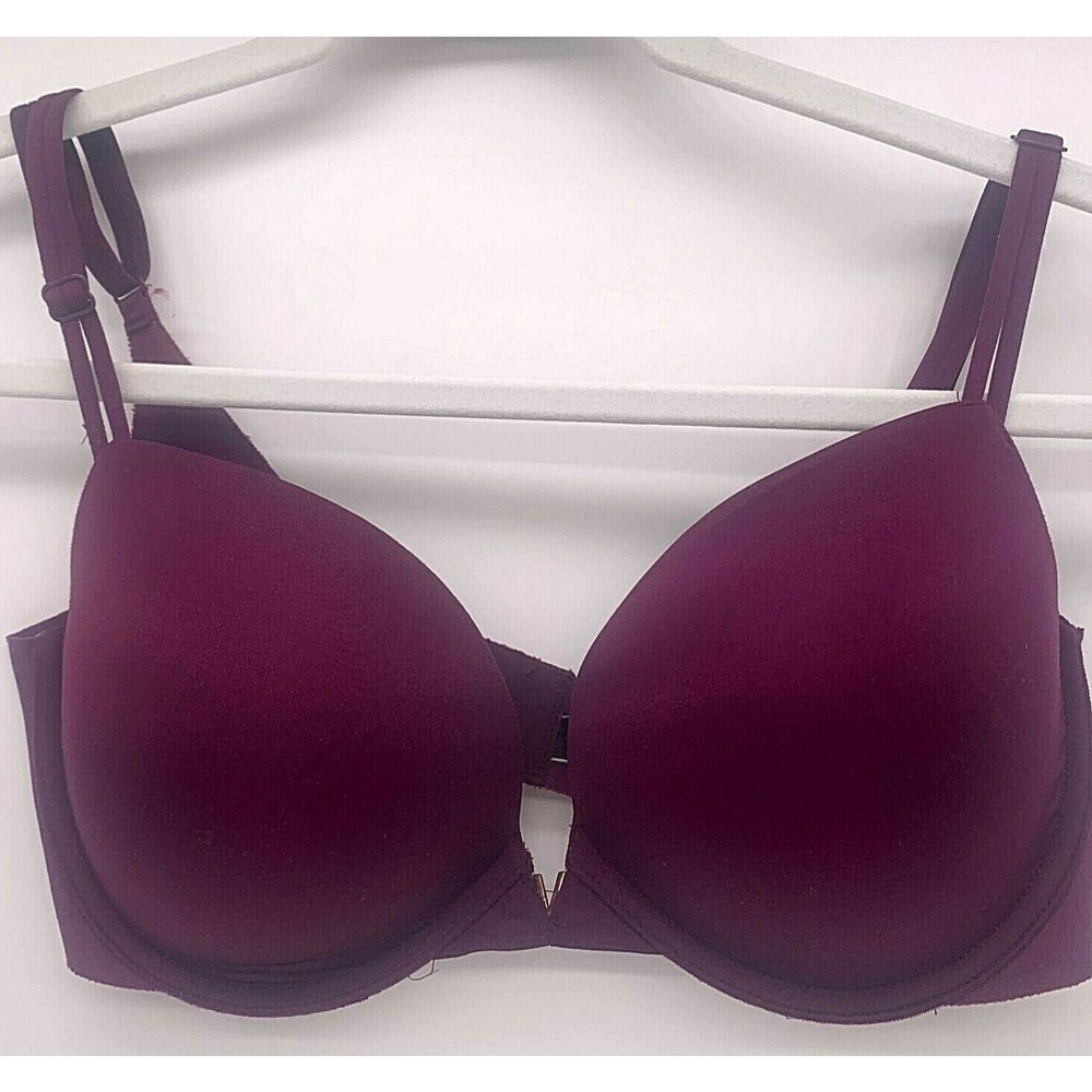 Victorias Secret Womens Push-up Bra 34DD Maroon Purple Padded Underwired